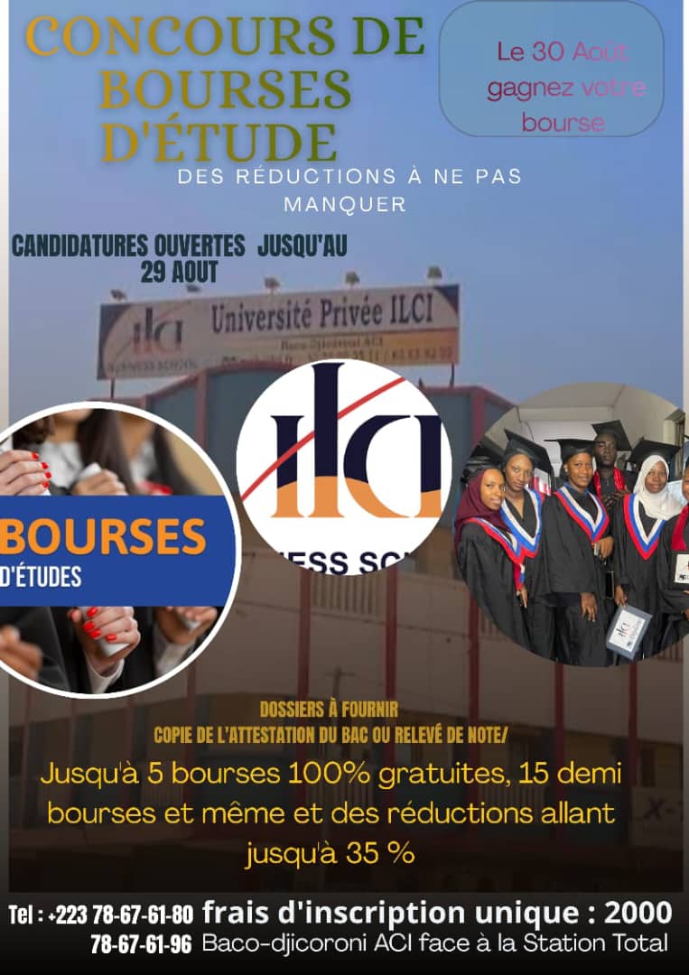 Concours de Bourses d'étude — Candidatures ouvertes